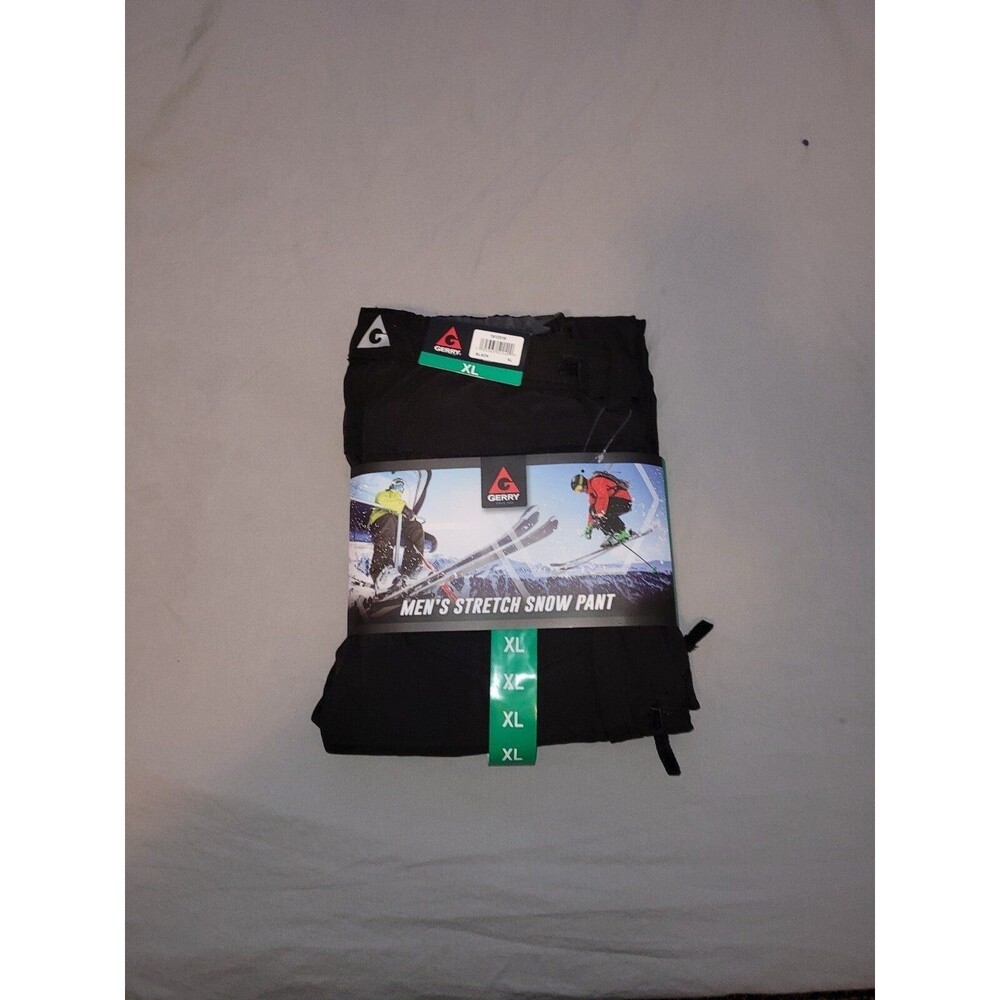GERRY Men's 4-Way Stretch Snow Boarding Pants Black Sz XL Extra-Large (New)
